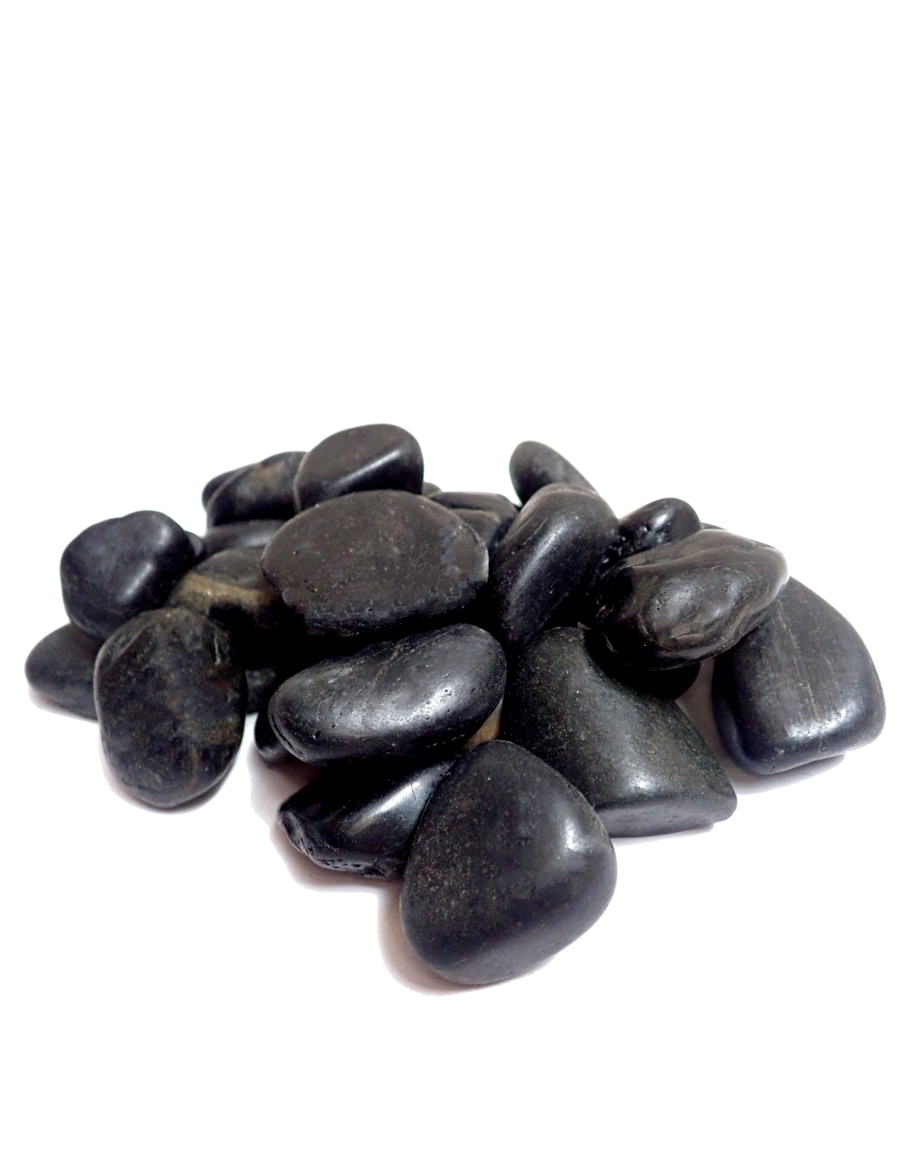 Polished Black Pebbles Stones for decoration